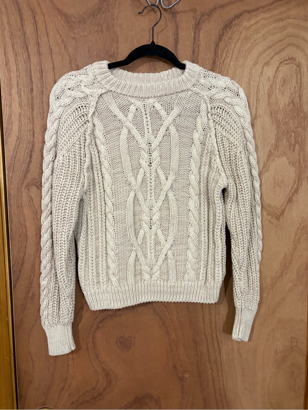 Cozy Cream Cable-Knit Crewneck Sweater
